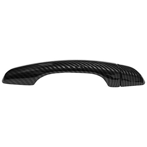 NewYall Carbon Fiber Exterior Door Handle Cover Trim with Keyless Holes for Hyundai Elantra 2017-2019 Front Rear Left Driver Right Passenger Side