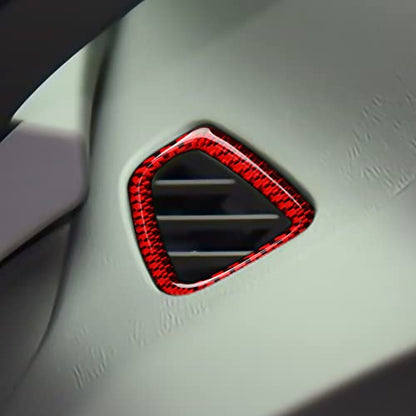 Car Sticker Carbon Fiber Decal Interior Trim Cover for Chevrolet Camaro ZL1 2016 2017 2018 2019 2020 2021 2022 2023 Accessories （Air Conditioner Outlet） - color: Air Conditioner Outlet