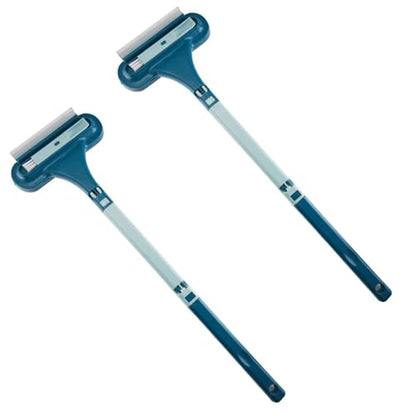 Window Screen Cleaning Brush,2 in 1 Window Screen Cleaner Tool with Squeegee,Mesh Screen Cleaner,Multi-Purpose Cleaning Brush for Patio, Door, Porch Screens (2 Blue) - color: 2 Blue