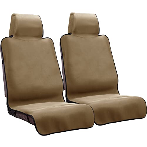Waterproof Seat Cover, 2pcs Upgraded Sweat Carseat Protector, Perfect for Universal Anti-Slip Car Truck SUV Seat, Ideal for Surfing Yoga Gym Workout, Khaki - color: KHAKI, size: 2 Count