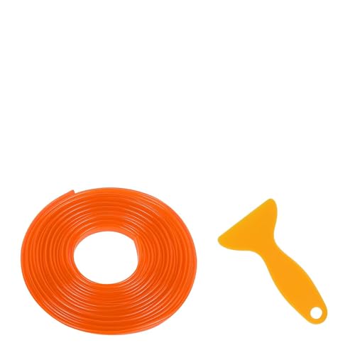 Wuyaoyao 5M/16.4Ft Car Interior Molding Strips, Automotive Interior Decorative Molding Line Trim Strip, Aesthetic Vehicle Door Panel Dashboard DIY Flexible Strip with Installing Tool (Orange) - color: Orange