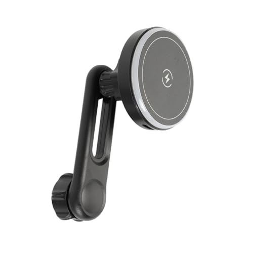 15W Magnetic Wireless Charging Phone Mount Base with 17mm Ball Socket & Adjustable 2-Inch Arm - Replacement for Car Air Vent Phone Holder, Compatible with MagSafe iPhone 17 16 15 14 13 12 Siries - style: Wireless Charging with ABS Arm