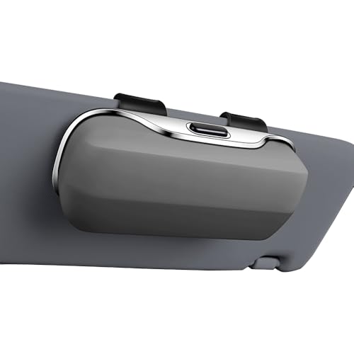 GDQ Sunglass Holder for Car Visor Clip Glasses Case Car Sunglasses Case for Car Sun Visor Glasses Storage Box Car Sunglass Holder Car Visor Accessories Universal for SUV Sedan Truck (Gray) - color: Gray