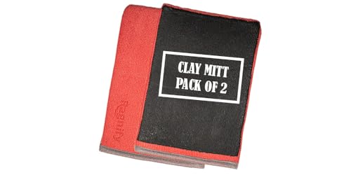 Pack of 2 Clay Mitt Auto Detailing Medium Grade Clay Bar Alternative Mitt for Flawless Removal of Surface Bonded Micro Contaminant (Red) - color: Red