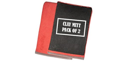Pack of 2 Clay Mitt Auto Detailing Medium Grade Clay Bar Alternative Mitt for Flawless Removal of Surface Bonded Micro Contaminant (Red) - color: Red