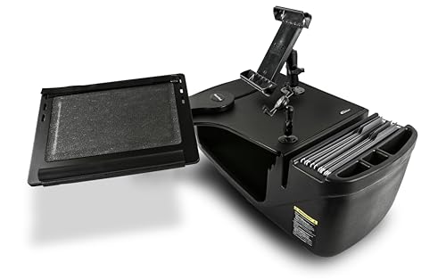 AutoExec Reach Car Desk for Your Vehicle Workstation and Mobile Office, Front Seat, Black with 400 watt Power Inverter, Phone Mount and Tablet Mount - color: Black, style: 400 watt Power Inverter, Phone Mount and Tablet Mount