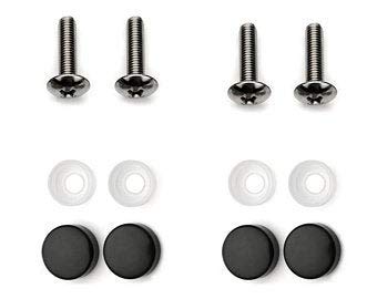 Stainless Steel Trail Boss Rust Free Sport License Plate Cover Frames Holder with Screw Caps for Chevrolet Trail Boss (1x Black) - color: 1x Black