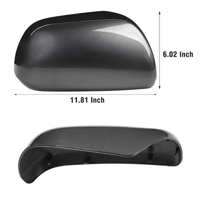 Moonlinks 1Pair Compatible with 2012 2013 2014 2015 2016 2017 2018 2019 2020 Toyota Sienna Mirror Cover Replacement, Gray Left Driver Side&Right Passenger Side Door Rearview Side Clip-on Mirror Cap - color: Pair Gray
