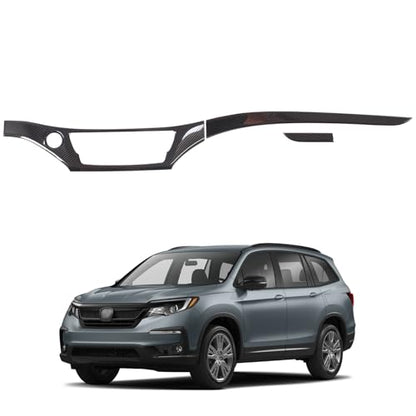 Dashboard Panel Cover for Honda Pilot 2016-2022/ Ridgeline 2016-2020/ Passport 2019-2025 Accessories, Center Console Instrument Panel Trim Strip, Dash Upper Center Panel Trim Bezel, ABS (Carbon Fiber) - color: Carbon Fiber