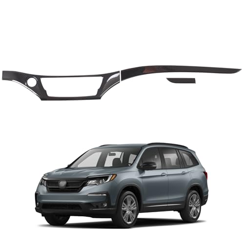 Dashboard Panel Cover for Honda Pilot 2016-2022/ Ridgeline 2016-2020/ Passport 2019-2025 Accessories, Center Console Instrument Panel Trim Strip, Dash Upper Center Panel Trim Bezel, ABS (Carbon Fiber) - color: Carbon Fiber