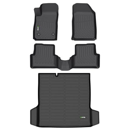 HAFIDI® Floor Mats & Cargo Liner Set Fit for Chevy/Chevrolet Sonic 2012-2020 (Not Fit Hatchback) All Weather TPE Anti-Slip Car Full Set Floor Liners Custom Accessories - Black - style: 37) For Sonic 12-20 Floor Mats