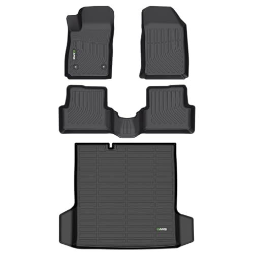 HAFIDI® Floor Mats & Cargo Liner Set Fit for Chevy/Chevrolet Sonic 2012-2020 (Not Fit Hatchback) All Weather TPE Anti-Slip Car Full Set Floor Liners Custom Accessories - Black - style: 37) For Sonic 12-20 Floor Mats