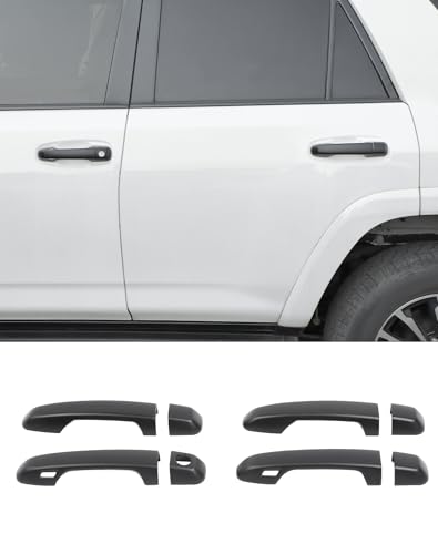 8PCS Door Handle Cover Trim with Smart Key Holes for Toyota 4Runner 4WD 2010-2023 2018 2019 2020 2021 2022 2023 2024 Car Accessories Exterior Door Handles (Matte Black) - color: Matte Black