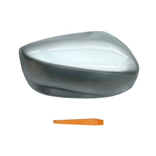 Left Driver Side Mirror Cover Cap Compatible with Honda Accord 2008-2012 | Alabaster Silver Metallic (Color Code: NH700M) - Bright Silver | Direct Replacement Door Wing Mirror Housing - color: Silver, size: Left Driver Side