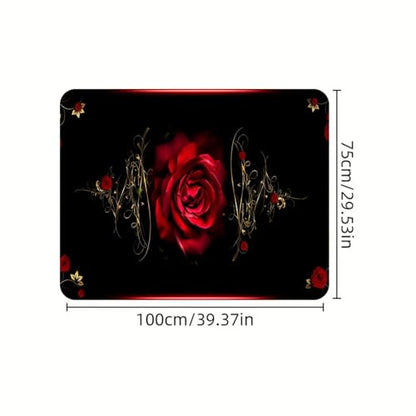 Universal Car Trunk Mat 29" x 39", Elegant Red Rose All Weather Trunk Protection Cargo Liner, Durable Cargo Mat Rear Trunk Liner, Stylish Vehicle Interior Accessories Suitable for Most Car Models - color: Elegant Red Rose