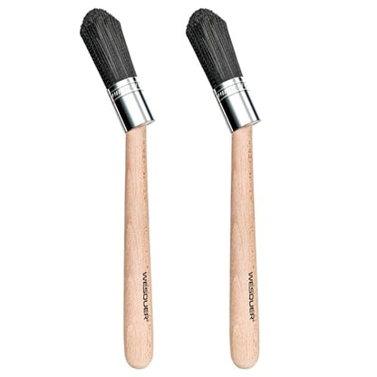 Wesquer Parts Cleaning Brush Home and Auto Use Parts Cleaner Brush Solvent Brush for Cleaning Auto Engine Parts, Clean Motors, Metal Parts, Machinery (BALCK-WT2pcs) - color: Black-wt2pcs