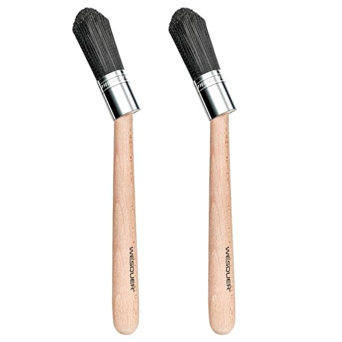 Wesquer Parts Cleaning Brush Home and Auto Use Parts Cleaner Brush Solvent Brush for Cleaning Auto Engine Parts, Clean Motors, Metal Parts, Machinery (BALCK-WT2pcs) - color: Black-wt2pcs