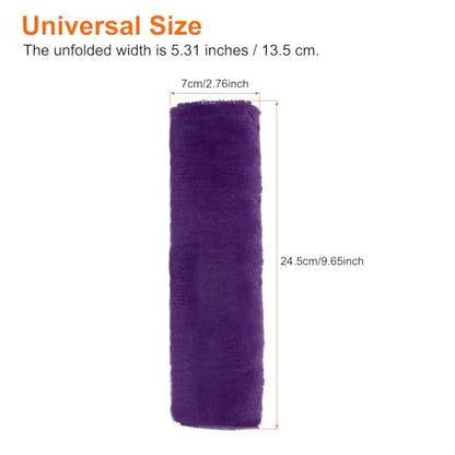 HARFINGTON 2pcs Car Seat Belt Pad Soft Fiber Seatbelt Shoulder Strap Covers Comfortable Driving Cushion Universal Car Accessories for Car, Purple - color: Purple