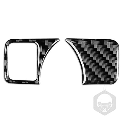NVCNX Carbon Fiber Compatible with Mercedes-Benz C-Class W204 C250 C300 C350 C63 AMG 2011 2012 2013 2014 Sedan /2012-2015 Coupe Accessories Dash Headlight Switch Cover Interior Trim Sticker Decal 2PCs - color: Dash Headlight Switch Button Trim - for 2011+