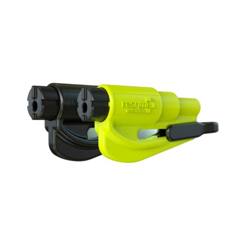 resqme The Original Compact Emergency Keychain Car Escape Tool, Seatbelt Cutter and Window Breaker, Made in USA, Pack of 2 - color: Yellow, Black, size: Standard