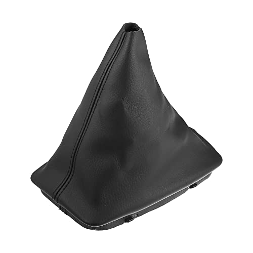 X AUTOHAUX Car Shift Boot Cover Gear Shift Knob Handbrake Gaiter Boot PU Leather for Mercedes-Benz C-Class W204 2008-2013