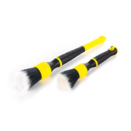 Detail Factory - TriGrip Ultra-Soft Detailing Brush Set - Scratch-Free Cleaning for Exterior, Interior Panels, Emblems, Badges, Gauges, Infotainment Screen - Live Wire - color: Live Wire