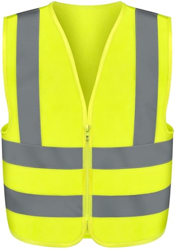 Neiko High Visibility Safety Vest ANSI Class 2, No Pocket, Neon Yellow, Small (S) - size: Small, style: Vest