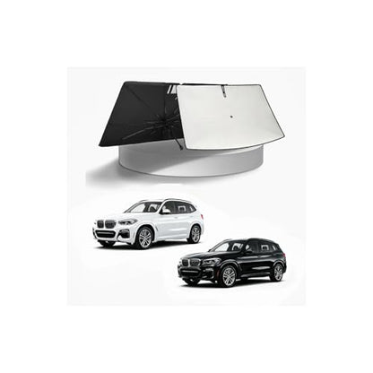KUST Sun Shade Umbrella for BMW X3 2018-2025 2026 | Custom Fit Windshield Sunshade | Foldable Sunshade with Bendable Handle | Blocks Heat & UV Scratch Resistant Keep Your Car Cool Sunshield - size: For X3 18-26