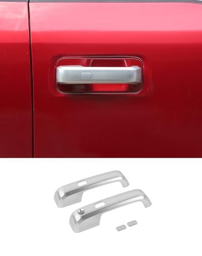 4pcs Silver Exterior Door Handle Covers Decor Trim with Smart Key Cutout Compatible with Ford F150 2DR 2015-2020 Outside Door Handle Protection Shell - color: 2pcs Silver