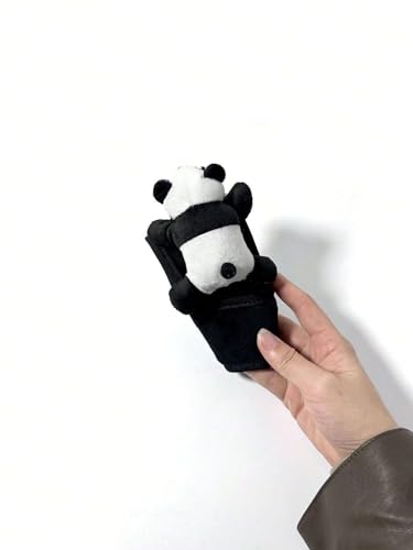 Loizziuy Panda Gear Shift Cartoon Cute Car Handbrake Panda Gear Shift & Steering Wheel Cover Accessories Car Accessories (Panda)