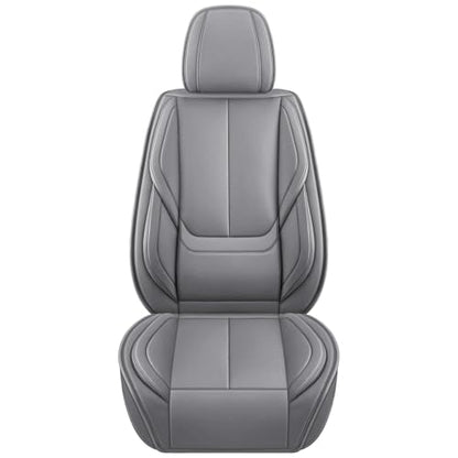 MINGBRON Front Car Seat Covers, Leather Car Seat Covers, Fit for Most Cars SUV and Most Sedan Grey - color: Grey 3, size: 2 Seat Covers (Front Only)