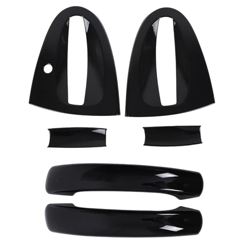 Car Exterior Door Handle Cover Anti-Scratch Decoration Accessories Compatible with Mercedes-Benz Smart 451 Fortwo 2009-2015 (Glossy Black) - color: Glossy Black