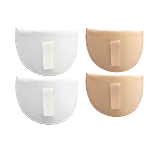 SZMUHLNY 2 Pairs Shoulder Pads for Women Clothes,No-Sewing Required Anti-Slip Detachable Reusable Soft Sponge Shoulder Pads for Men Blazer Clothes Sewing Accessories - color: 2 pack/Skin,White
