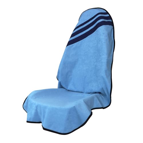 Waterproof Car Seat Cover Towel, Non-Slip Sweat Proof Car Seat Protector, Universal Fit for Cars, SUVs, Trucks, Jeeps Post Workout/Gym/Beach Front Seat Cover, Washable, for Sweaty Athletes (Sky Blue) - color: Light Blue