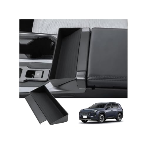 BIXUAN Front Center Console Organizer Custom Fit for 2026 Toyota RAV4 Storage Box Insert Tray with Anti-Slip Mats, 2026 RAV4 Interior Accessories - color: Black4