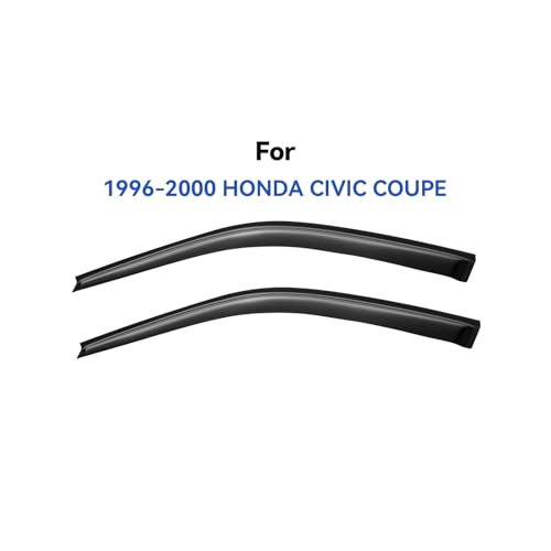 Window Visors Rain Guards Shield for 1996-2000 Honda Civic Coupe, Out-Channel Window Vent Wind Deflectors Visors Shades for 96-00 Civic - size: 1996-2000 Honda Civic Coupe