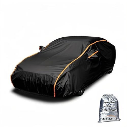 Super Lightweight Small Car Cover,Rain UV Protector Outdoor Car Covers for Automobiles All Weather Waterproof Full Exterior Covers Fit Sedan Under 178" - color: Black(Air Pro), size: Size 3: Sedan 0 (Under 179")