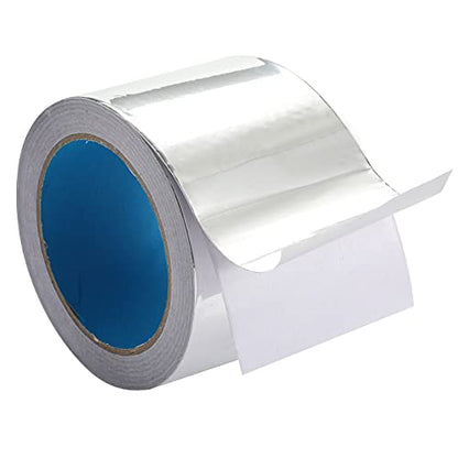 Sliver 3 inch x 65 feet Thickness 4.0 mil/0.1mm Aluminum Foil Tape Aluminum Air Duct Tape Professional Adhesive Aluminum Foil Tape for HVAC Pipe Repairs or More