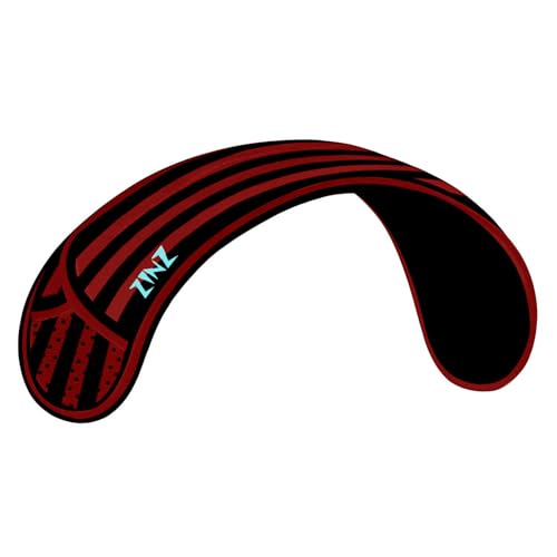 ZINZ Ultra Thick & Breathable Universal Shoulder Pad Cushion for Bag - Long & Comfort - color: Black Red Black Stripes