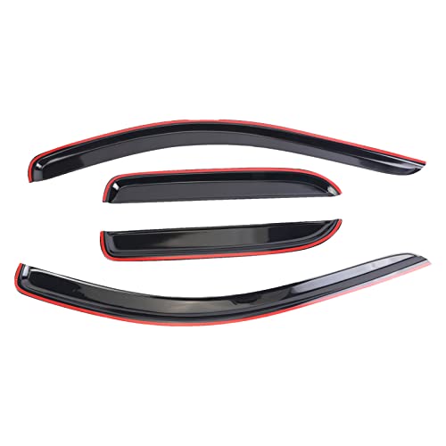 4pcs Window Visors Tape-On for 2002-2008 Dodge Ram 1500, 2003-2009 Ram 2500 & 3500 with Crew/Extended Cab Sun Rain Guard Side Window Wind Deflectors - size: 2002-2008 Dodge RAM 1500/2500/3500 Crew Cab