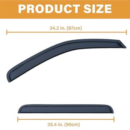 Rain Guards Compatible with 2005-2012 Nissan Pathfinder, Acrylic Slim Style Window Visor Rain Guard, Side Window Deﬂector for Nissan Pathfinder Accessories 4Pcs, 2006 2007 2008 2009 2010 2011