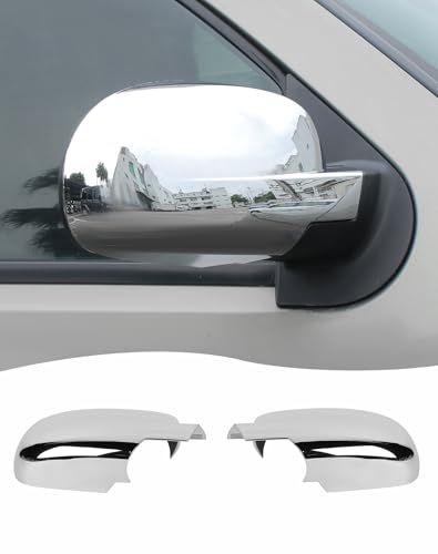 Chrome Fully Mirror Caps Covers Compatible with 2007-2014 Chevy Silverado GMC Sierra Avalanche Tahoe Suburban Yukon Escalade ESV Side View Door Mirror Cover Caps (Left Right) - color: Fully Caps Chrome
