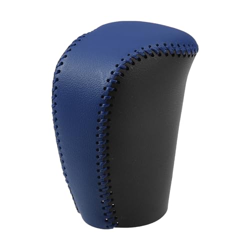 Gear Shift Head Knob Cover Transmission Lever Trim for Honda Civic 10th Gen 2016 2017 2018 2019 2020 Faux Leather Black Blue Stitches