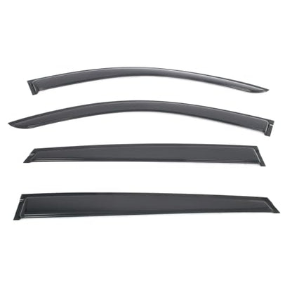 IKON MOTORSPORTS Tape on Window Visors Compatible with 2021-2026 Genesis GV80 (Will Not Fit GV80 Coupe), Acrylic Smoke/Tinted Rain Guards, Side Window Wind Deflectors 4PCS
