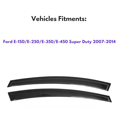 IG Window Visors Fit for 2007-2014 Ford E150 E250 E350 E450 Super Duty, 1983-1994 S10 Blazer/S15 Jimmy, Out-Channel Rain Guards Vent Deflectors 2PC, Truck Accessories for 07-14 E150 E250 E350 E450 - size: 2007-2014 E150/E250/E350/E450
