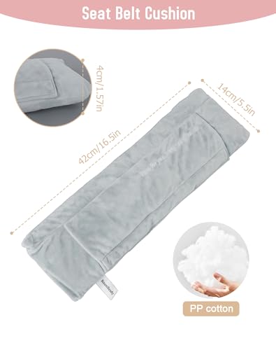 Seat Belt Pillow for Post Surgery, Heart Surgery Pillow, Protector for Breast Cancer, Mastectomy Seatbelt Cushion, Hysterectomy Recovery Pads Must Haves for Adults(Light Gray)