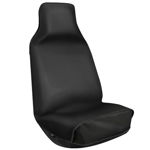 Waterproof Front Car Seat Covers Black - Washable Front Car Seat Protectors with Anti Slip Bottom - Durable Auto Seat Cushions Universal Fit for Vehicles Cars SUV Trucks - color: Front Seat Black
