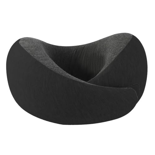Travel Neck Pillow Airplane, Memory Foam Travel Pillows for Comfort on Sleeper Hold Compact and Ergonomic Design for Traveling Car Rides Home Road Trip Essentials for Adults and Kids (Black) - color: Black