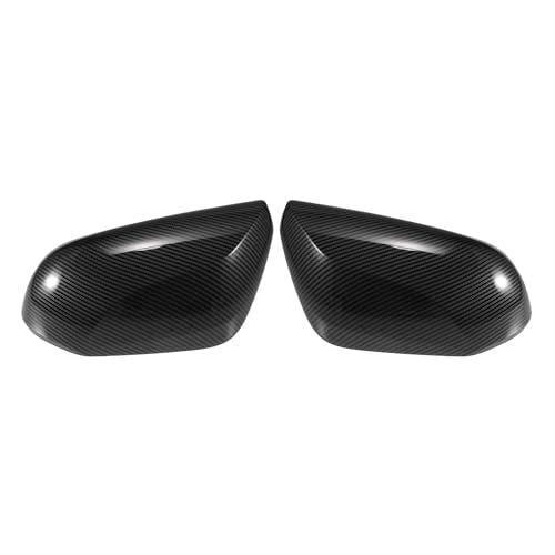 X AUTOHAUX 1 Pair Car Rear View Driver Passenger Side Mirror Cover Cap Overlay Black Carbon Fiber Pattern for Toyota Prius 16-19 for Toyota Prime Mirror Guard Covers Exterior Decoration Trims