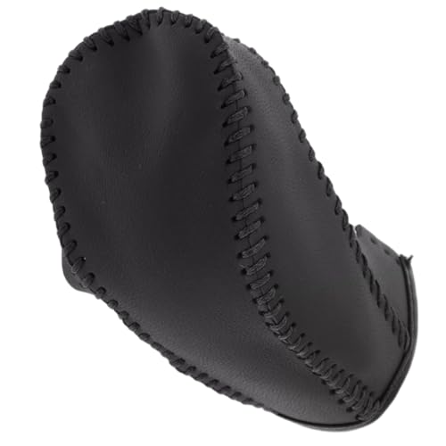 Riloer Gear Shift Knob Cover, Leather Shift Lever Cover, Compatible with New Buick 2015-2020, Compatible with Buick Envision 2014-2021, 1 Set (Black Thread) - color: Black Thread